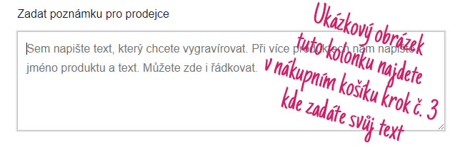 Jak zadat text ke gravírování